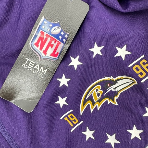 NFL Baltimore Ravens XL Purple 1/4 Zip Pullover Team Apparel Long Sleeve Shirt‎ - Picture 6 of 11